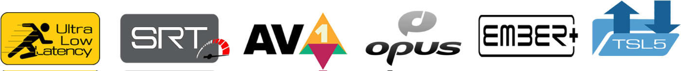 Ultra Low Latency, SRT, AV1, Opus, Ember+ e TSL